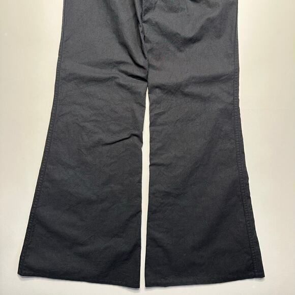 Vintage 1970’s Wings of California Black Cotton Flare Leg Jeans with Doves - Picture 5 of 8